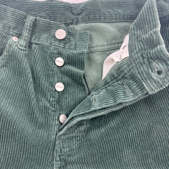 Carhartt Newel Pants Corduroy Womens Size 30 Straight Green Button Fly - Picture 5 of 6